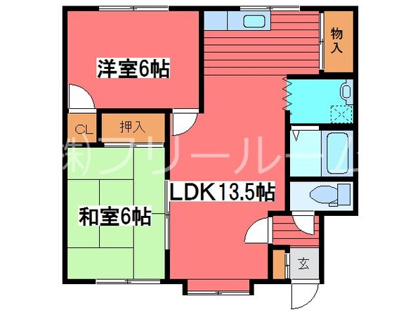 ハイツ第2クラークヒルの物件間取画像